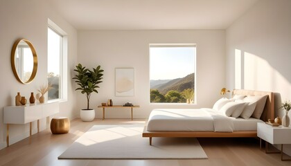 Photo interior modern design room 3d illustration