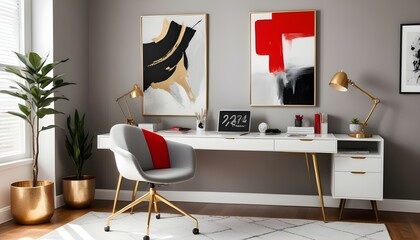 Photo interior modern design room 3d illustration