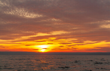 sunset over the sea