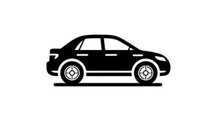 Fototapeta premium Minimalist car icon. Clean and simple design.