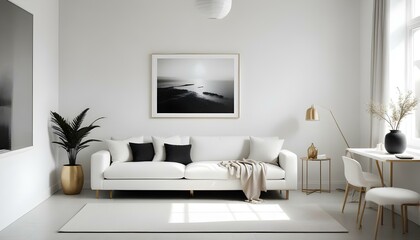 Photo interior modern design room 3d illustration