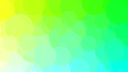 Vibrant Abstract Background with Overlapping Gradient Shapes in lime, green and lightgreen Tones