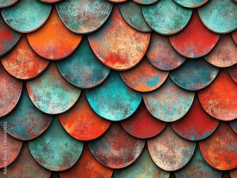 Aufkleber a colorful, multi-colored, and textured surface with a pattern of overlapping circles. the surface i
