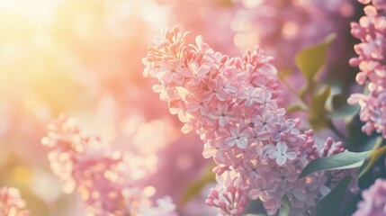 A stunning lilac bush blooms vibrantly in the bright sunlight, embodying the refreshing essence of spring and providing an abundance of floral inspiration in the beautiful, serene outdoors
