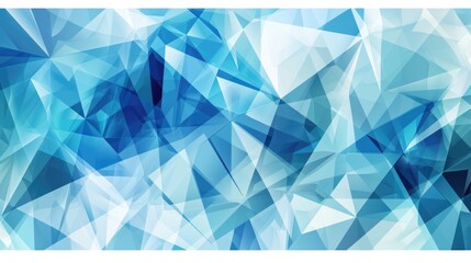 Naklejka premium A blue and white abstract design with many triangles. The design is made up of many small triangles, and the blue and white colors create a sense of calm and serenity. The design is open and fluid