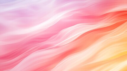 Obraz premium A soft, flowing abstract background featuring gentle pink and orange hues, ideal for design, art, and calming aesthetics.
