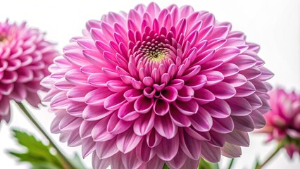 Pink chrysanthemum flower with a closeup nature long shot captured on an isolated background including a clipping path for easy editing, pink chrysanthemum, clipping path, nature