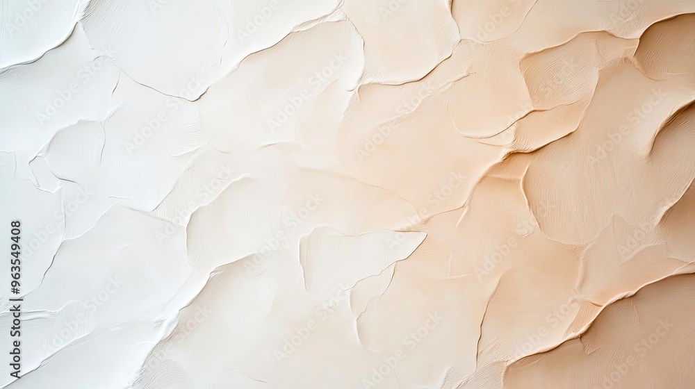 Poster a textured background featuring soft curves and gentle gradients in warm beige and white tones, idea