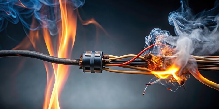 burnt wire, circuit breaker, electrical cables, electrical hazard, electrical repair, power failure, electrical circuit, Electricity short circuit resulting in burnt electrical wire
