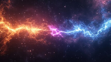 Cosmic Lightning: A Celestial Dance of Fire and Ice