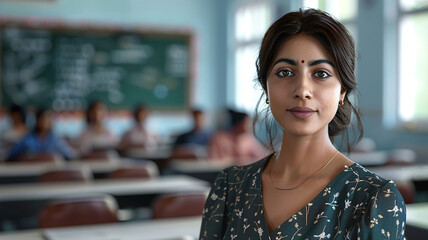 indian teacher, teacher in classroom, classroom, indian teacher in classroom XXXXII