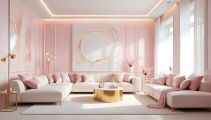 Photo interior modern design room 3d illustration