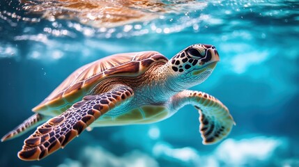 Sea Turtle Underwater