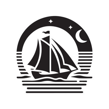 recommend clip art: Ketch Silhouette Vector Illustrations - High-Quality Nautical Graphics