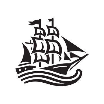 recommend clip art: Ketch Silhouette Vector Illustrations - High-Quality Nautical Graphics
