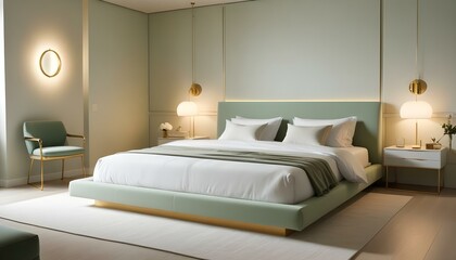 Photo interior modern design room 3d illustration