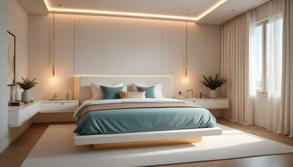 Photo interior modern design room 3d illustration