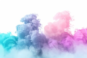 Fototapeta premium A colorful cloud of smoke with a mix of purple, blue, and pink hues, generative ai image