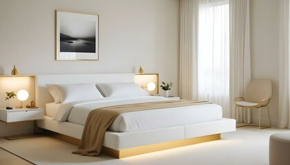 Photo interior modern design room 3d illustration