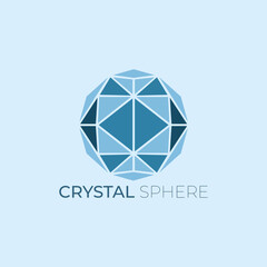 Crystal Sphere creative and modern logo design