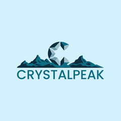 Crystalpeak creative and modern logo design