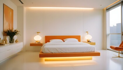 Photo interior modern design room 3d illustration