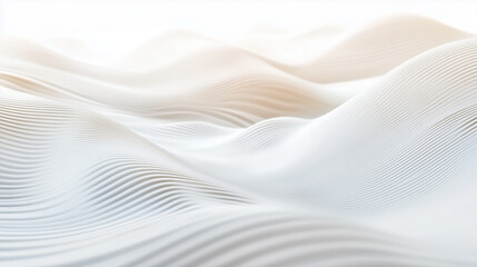 A soft, flowing abstract pattern of smooth, wavy lines in light tones, resembling gentle waves or dunes in a minimalist and serene atmosphere