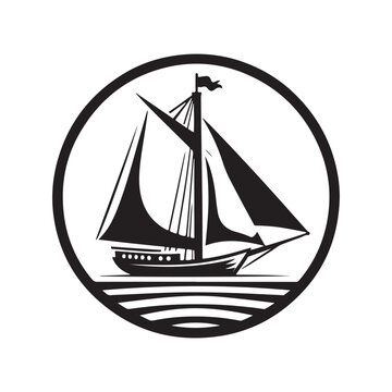 recommend clip art: Ketch Silhouette Vector Illustrations - High-Quality Nautical Graphics