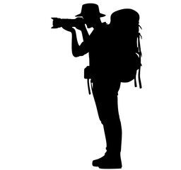 silhouette of photographer with camera