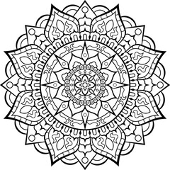 Mandala. Ethnic round ornament.Coloring page. Vector illustration.