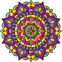 Mandala. Ethnic round ornament. Vector illustration.