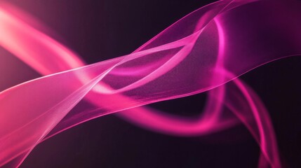 Obraz premium Abstract Pink Swirling Light Streaks on Black Background