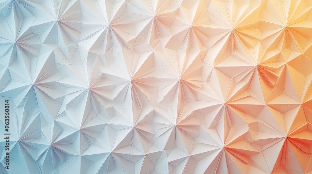 Poster a stunning abstract background featuring a blend of geometric shapes and soft gradient colors, perfe