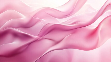 Obraz premium Abstract Pink Fabric Waves with Light Gradient