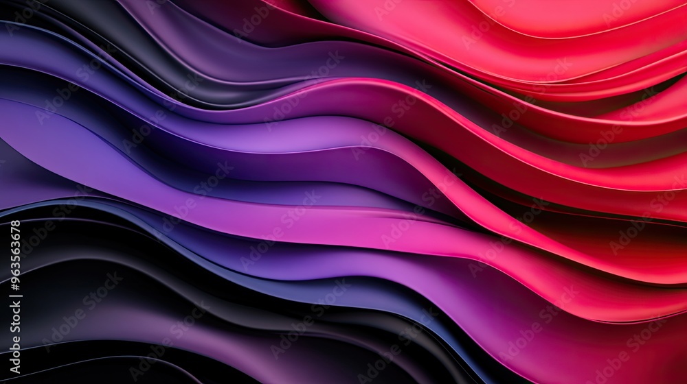 Poster abstract waves in vibrant colors create a dynamic and modern background, perfect for digital designs
