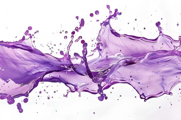 A splash of purple liquid on a white surface