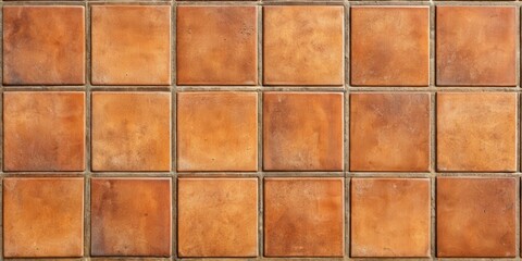 Brown terra cotta floor tiles with seamless pattern for outdoor building design