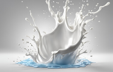 milk splash isolated on white background