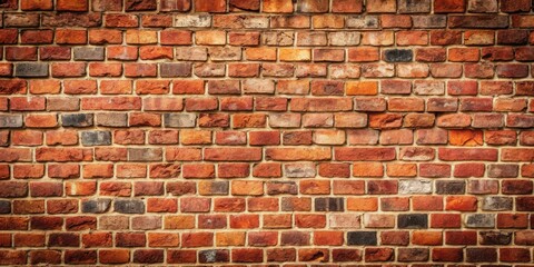 Naklejka premium Weathered red brick wall texture, perfect for adding vintage charm to designs