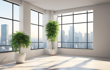 modern living room with window