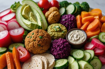 A Healthy Vegan Platter Ai Generated