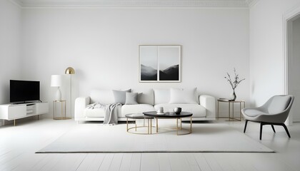Photo interior modern design room 3d illustration