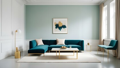 Photo interior modern design room 3d illustration