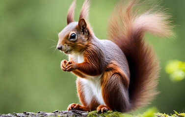 Obraz premium squirrel in the park, squirrel on a tree