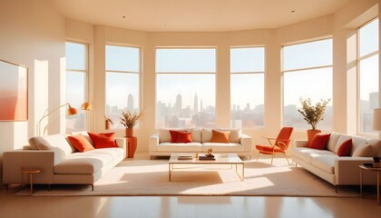 Fototapeta premium Photo interior modern design room 3d illustration