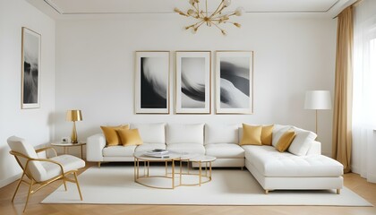 Photo interior modern design room 3d illustration