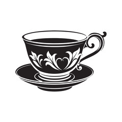 Coffee cup icon, tea cup logo, vector illustration food symbols silhouette image template.eps 10.