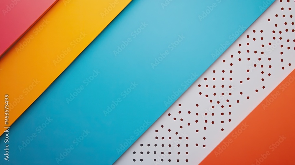 Poster Vibrant colored paper layers with unique textures and patterns, perfect for backgrounds or creative projects in design.