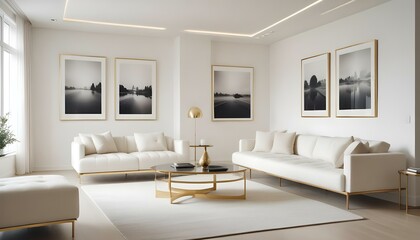 Photo interior modern design room 3d illustration