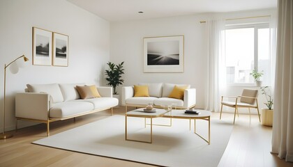 Fototapeta premium Photo interior modern design room 3d illustration